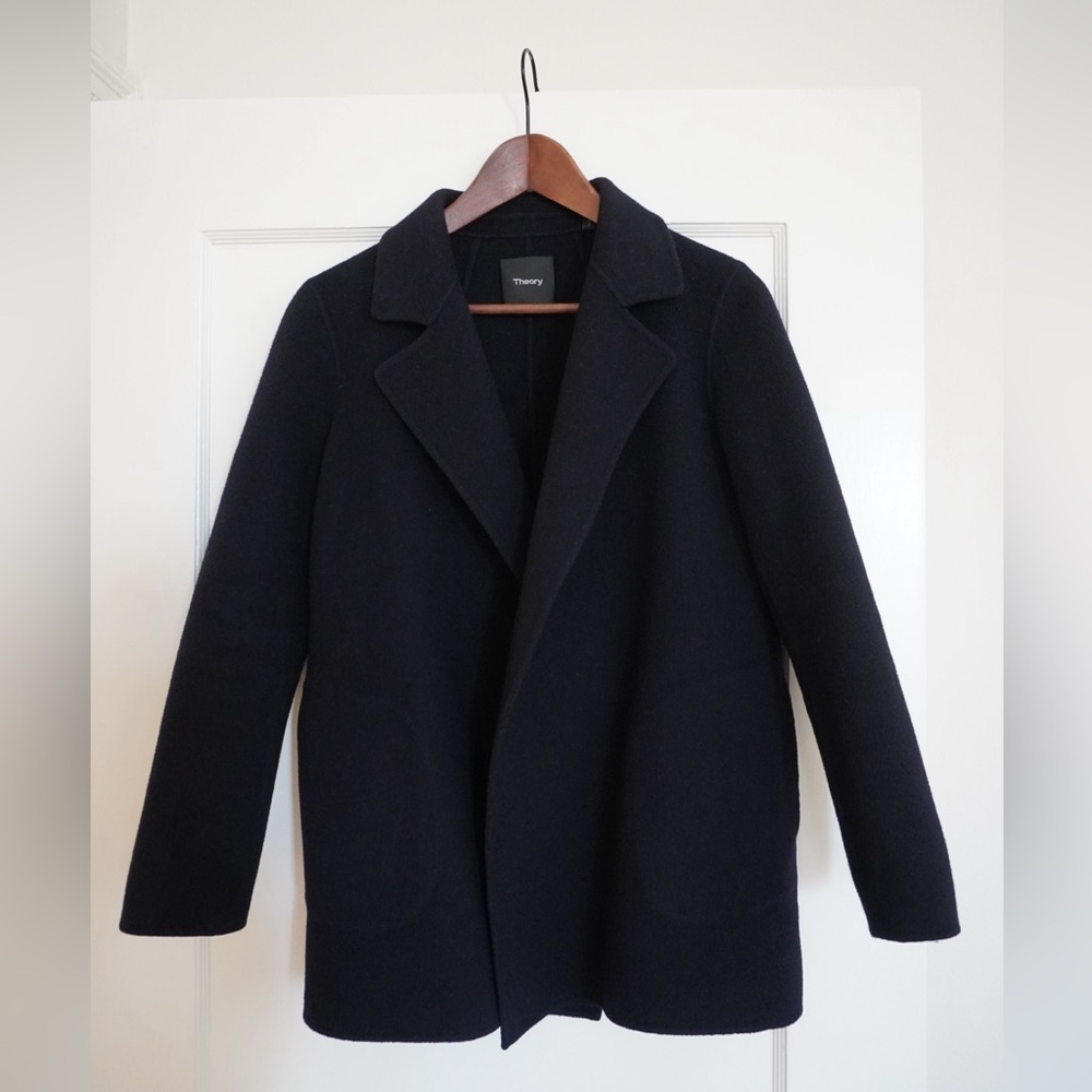 THEORY Clairene Coat | Dark Blue | Size P